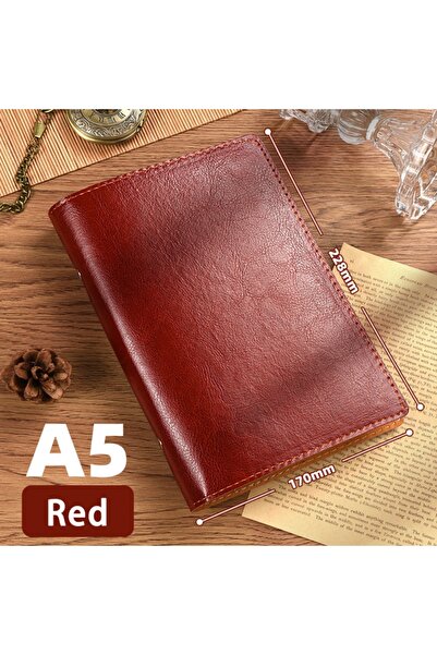Choice3 Red A5 Shell New A5/A6 Notebook PU Leather Detachable Shell Diary Boo...