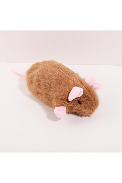 choice2 Brown Cute Plush Mouse Pencil Case, Cartoon Animal Large Capacity Pen...