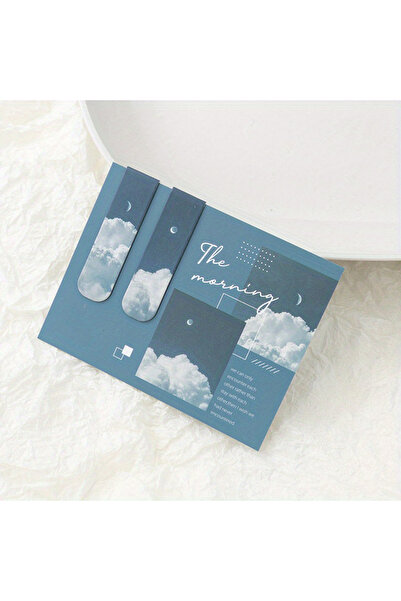 Choice3 E 2pcs/pack Magnetic bookmark beautiful scenery clouds simple literar...