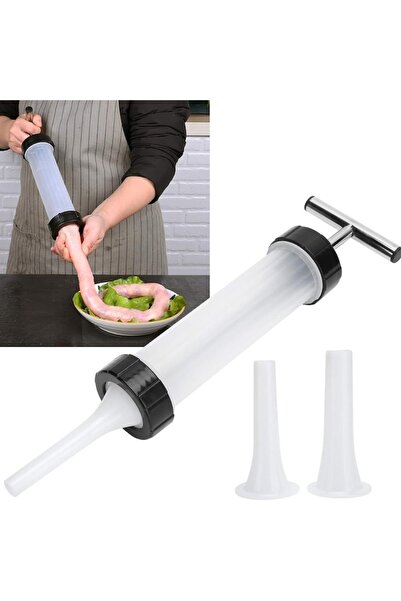 Velaris Umplutor manual de cârnați, Oțel inoxidabil/Plastic, 0,5 kg, 2 tuburi...