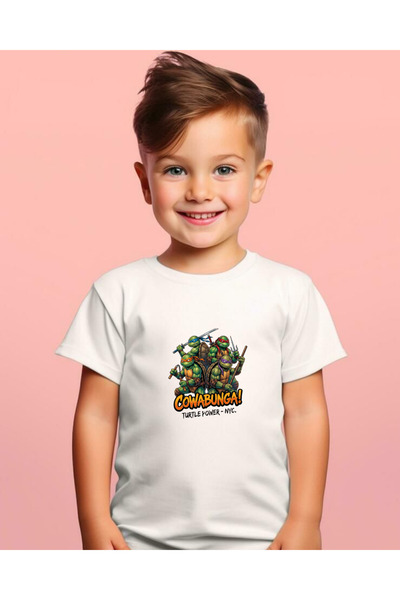 haha Ninja Turtles Printed T-Shirt for Boys