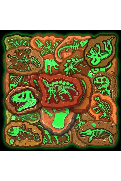 Choice 20PCS 20PCS Glow in Dark Dinosaur Stickers Prehistoric Animal Skeleton...