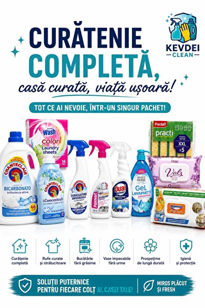 OEM Pachet Curățenie Casă 10 Produse – Chanteclair, Dual Power, Detergent Ruf...