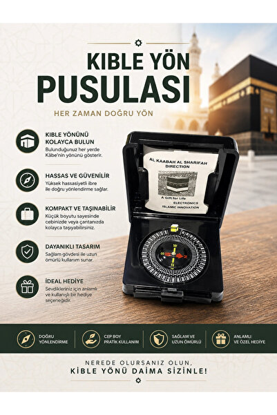 shopwave Özel Kutulu Kıble Tayini Için Pusula (0177)