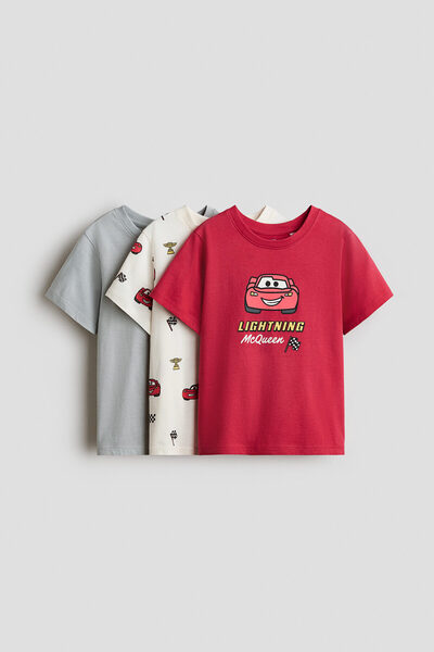 H&M 3'lü Baskılı Tişört
