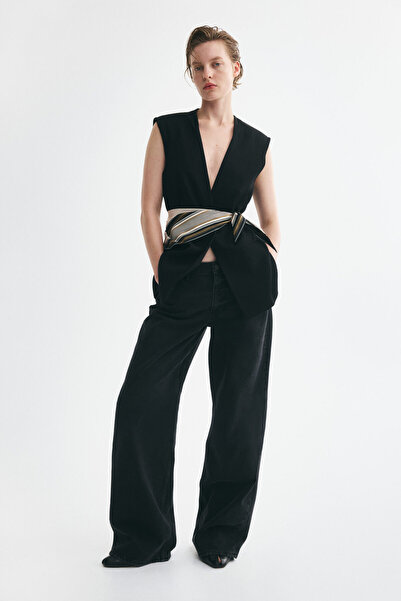H&M Şallı Kolsuz Blazer