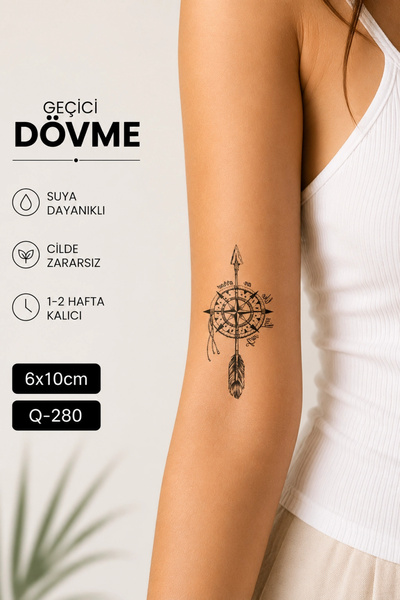 Barly Pusula Mini Geçici Dövme Tattoo