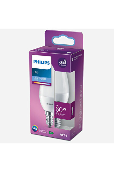 Philips B 38 60 W Gün Işığı Top E14 Duy Led Ampul (6'li Paket)
