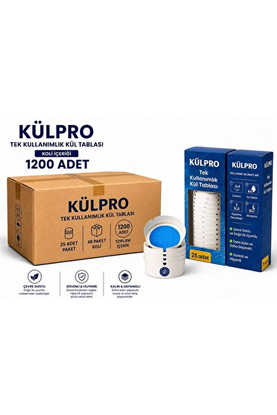 Külpro Tek Kullanımlık Kül Tablası (Kullan At Küllük) 48x25'li Koli Paket
