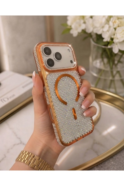 KILIF HOUSE Iphone 17 Pro Max Uyumlu Full Parlak Premium Zirkon Taşlı Glitty ...