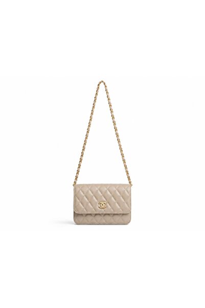Tandi Bags Kapitone Desenli Gold Detaylı Zincir Askılı Küçük Boy Şık Tasarıml...