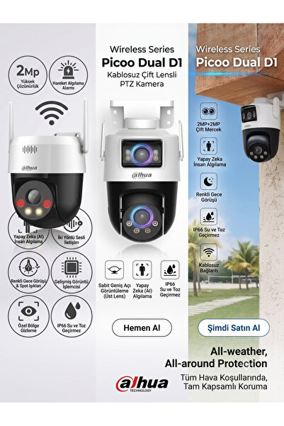 DAHUA 5+5mp 3K Çözünürlük Wifi 6 Destekli Smart Wifi Kamera