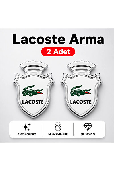 şimika tuning tuningmarketim Lacost chia arma chrome car emblem – 5 × 3.5 cm