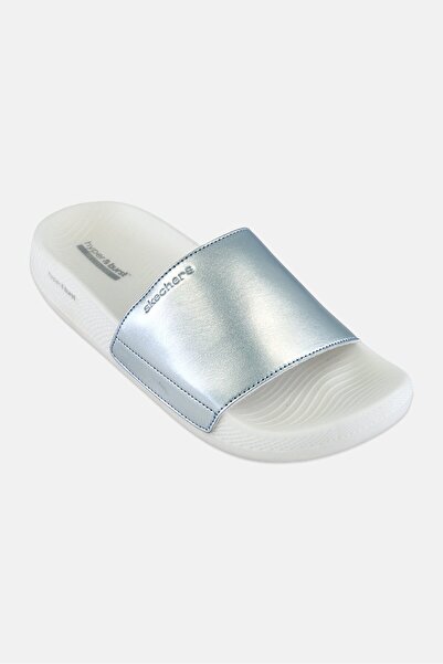 SKECHERS شباشب منزلية - فضي - مسطح
