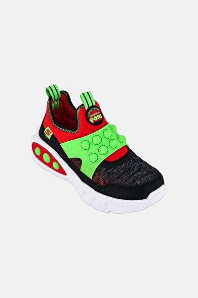 SKECHERS حذاء سكيتش بوبس سليب أون للأطفال الأولاد، متعدد الألوان