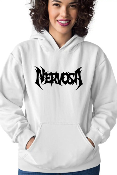 OEM Nervosa Trash Metal Γυναικείο Φούτερ με Κουκούλα