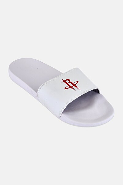 iSlide Men Houston Rockets Slip On Slides, White
