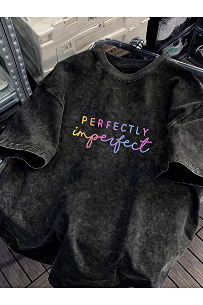 HOFFNUNG Unisex Oversize Vintage Washed Street Style Μόδα του δρόμου Βαμβακερ...