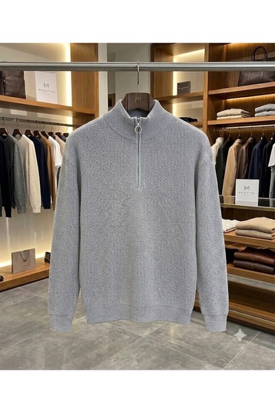 zs zaos fashion Men's Winter Thick Turtleneck Knitwear Sweater 100% Cotton Lo...