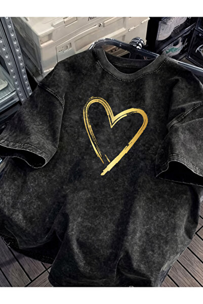 HOFFNUNG Unisex Oversize Vintage Washed Street Style Μόδα του δρόμου Βαμβακερ...