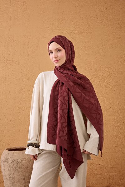 Silk Home Naia Cotton Shawl Aris Burgundy