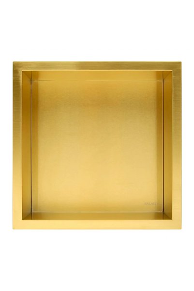 BALNEO Raft pătrat încastrat Wall-Box 30x30x7 cm Auriu periat