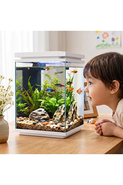 SunSun ATF-200 10 Litre LED Cam Akvaryum BEYAZ