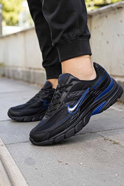 Nike Men's Sports Shoes Black Blue Daily Walking Running Shoes Lightweight Br...