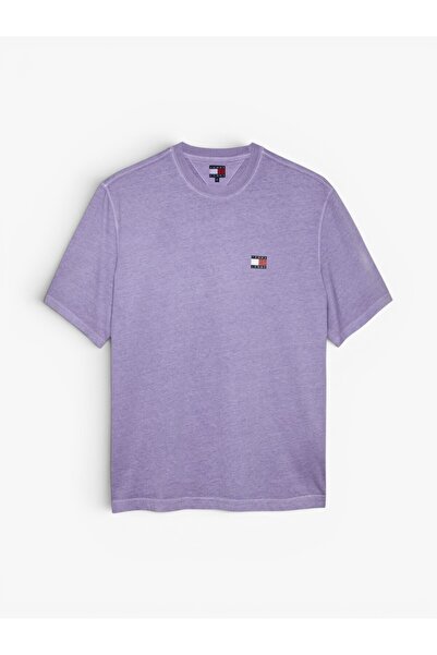 Tommy Hilfiger TJM 90S POP COL NW CLSC T EXT Erkek Mor T-Shirt - DM0DM21785