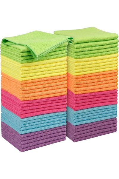 urevo 20 PACK Microfibre Cleaning Cloths, Highly Absorbent Cleaning Supplies,...