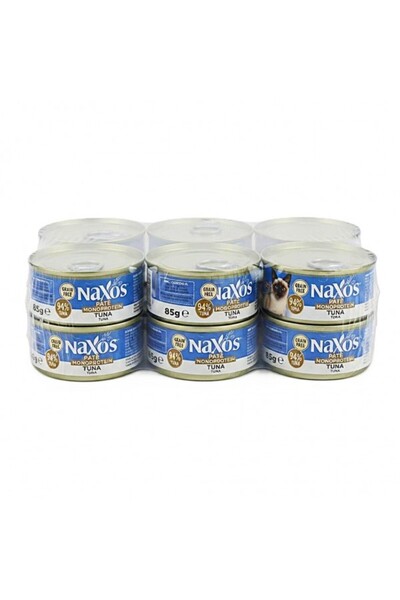 Naxos Grain Free Adult Sterilised Cat Wet Food Tuna Pate 85g x 12 Cans | Mono...