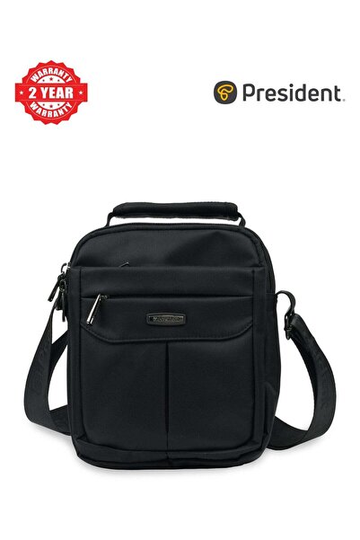 President Premium Waterproof Unisex Messenger Shoulder Bag 9.5 inch, Black (S...