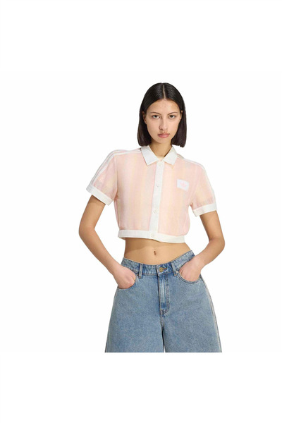 adidas Çok Renki Kadın Polo T-shirt CROPPED POLO KY8140