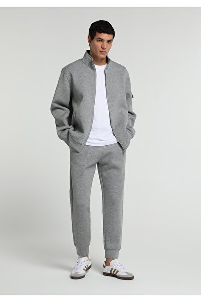 Colin's Slim Fit Mid Waist Plain Men's Gray Sweatpants