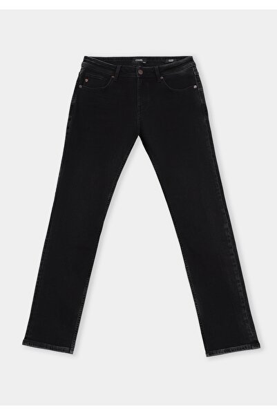 Colin's Straight Fit Mid Waist Straight Leg Men's Black Denim Jean Trousers
