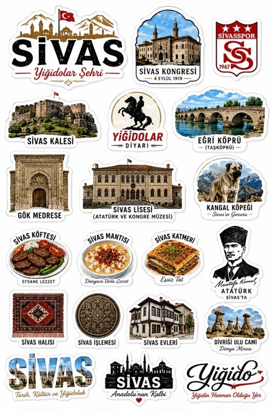 Limitless Design Sivas Sticker Seti 58 Sivaslı olunmaz Sivaslı Dogulur