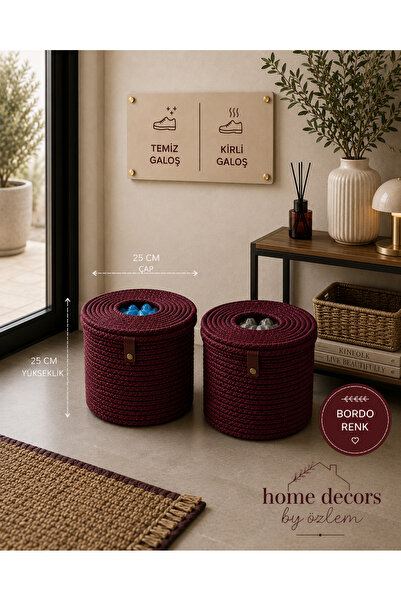 home decors by özlem Galoş sepeti, 2'li galoş sepeti, temiz kirli galoş sepet...
