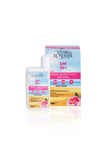 ROSEMIX BİREYCEL - لوشن واقي من الشمس بزيت الورد +50 Spf + - مجموعة من قطعتين...