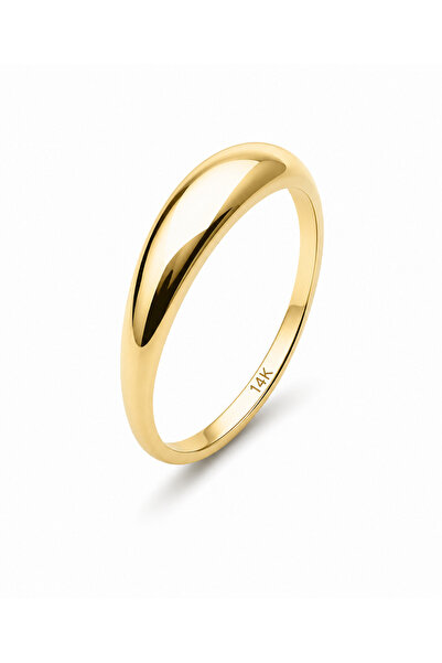 KAIROS JEWELRY 14 Ayar Altın Bombeli Alyans Yüzük
