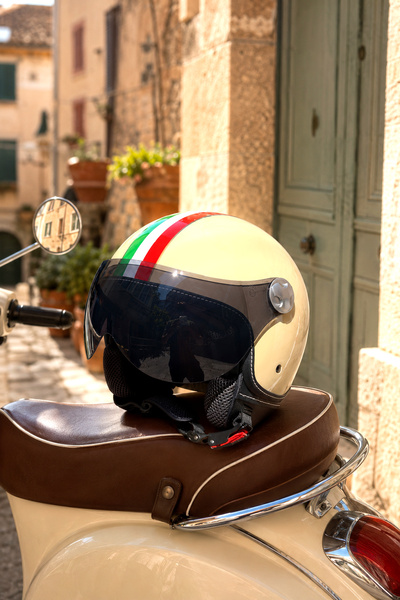 yyk Yarım Açık Siyah Vizör Motosiklet Scooter Kask
