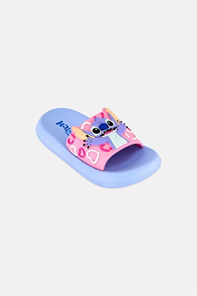 Disney Toddlers Girl Stitch Slip On slides, Multicolor