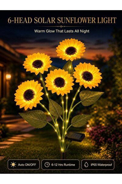 Generic Solar Sunflower Outdoor Patio Garden Lawn LED Light
