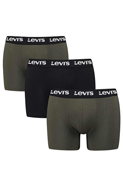 Levi's Ανδρικά Ελαστικά Βαμβακερά Μποξεράκια, Σετ 3 τεμαχίων, Ζώνη μέσης με ε...