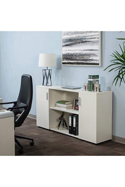Midas Furniture خزانة مكتبية متوسطة الحجم من أدم
