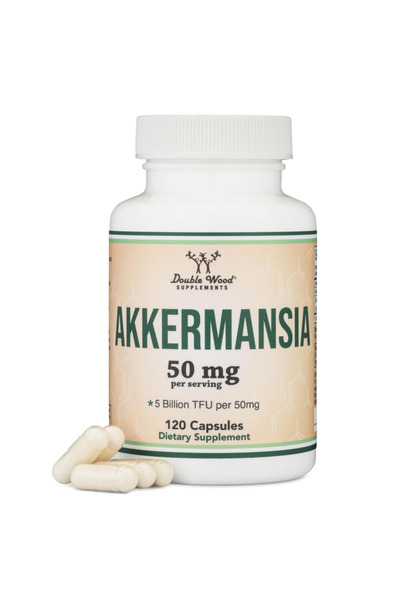 DOUBLE WOOD Supplement Akkermansia Muciniphila Postbiotic, 5B TFU, GLP-1 + Gu...