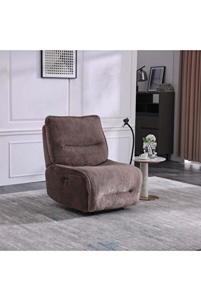 Roots Furniture كرسي جاي براون الدوار القابل للإمالة كهربائيًا مع مرحاض