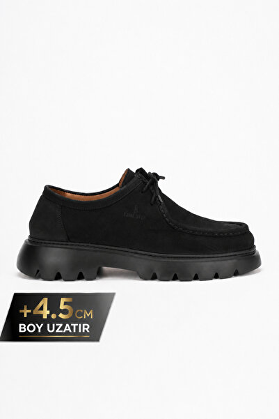 Fame Step Genuine Leather Men's Casual Shoes +4.5 cm Height Increasing Thick ...