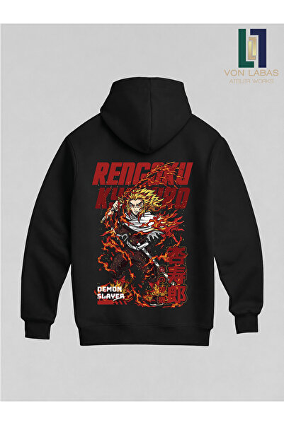Grafftee Clothing Demon Slayer Designed Unisex High-Quality Hooded Cotton Swe...