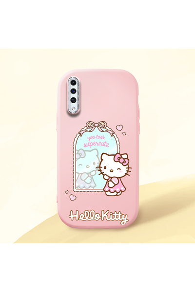 Hontinga Samsung Galaxy A50 Compatible Case Camera Protector Pink Silicone Co...