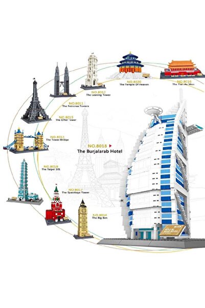 Wange Building Blocks World-Famous Building Three-Dimensional Model Children Diy Mosaic Toys 3210-8211